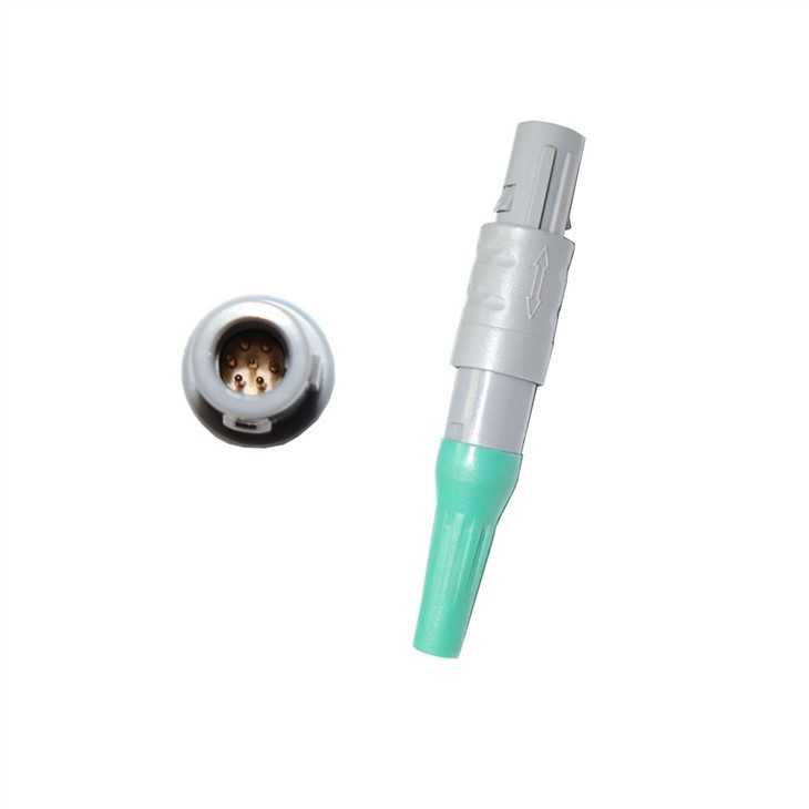 Plastic Connector 1P PAG 2-8pin Two Keying 40 Degree Push-Pull Circular Straight Plug With Bend Relief